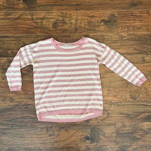 Pink and cream XS Loft sweater